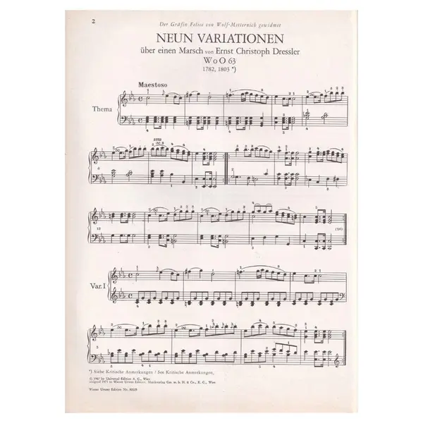 Variationen fur Klavier - Band 2