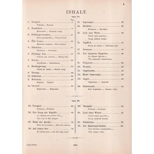 Etudes Poesies - Op.53, 59 - Edição Antiga