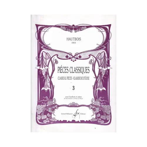 Pieces Classiques 3 Por Hautbois Et Piano