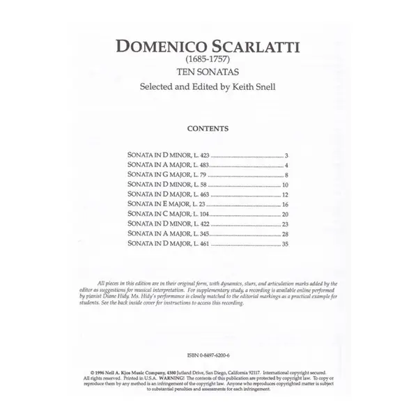 Ten Sonatas (Piano)
