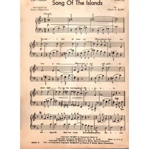Song Of The Islands  (Edição Antiga)