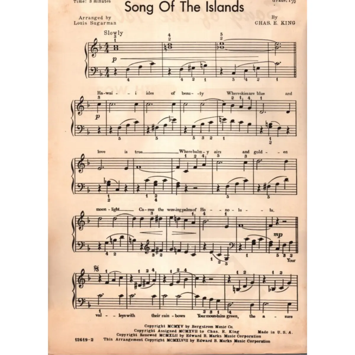 Song Of The Islands  (Edição Antiga)