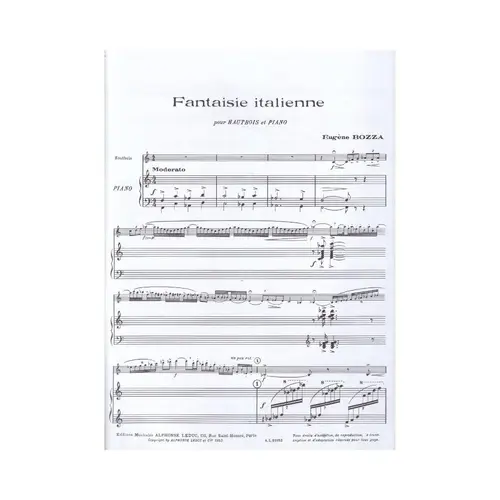 Fantaisie Italienne Pour Hautbois Et Piano