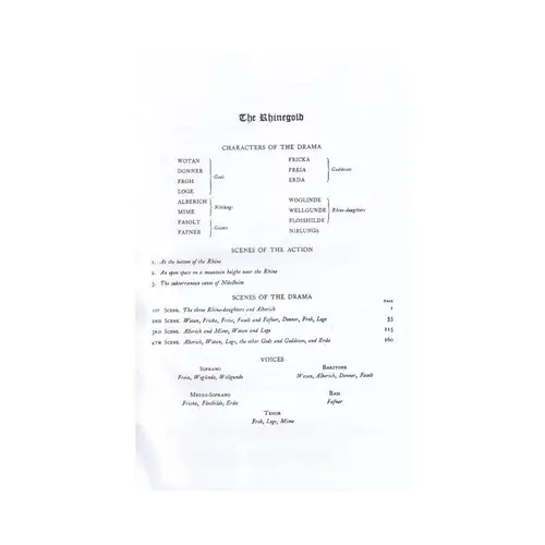 Das Rheingold - Vocal Score