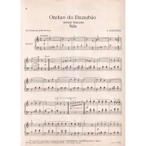 Ondas Do Danubio - Donau Wellen - Valsa  (Edição Antiga)