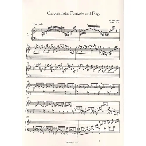 Chromatische Fantasie Und Fuge - Bwv 903