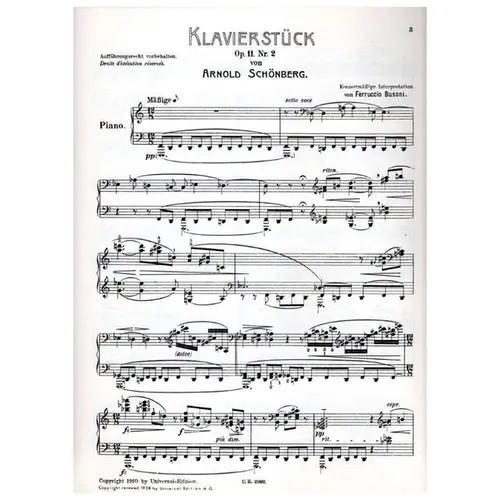 Klavierstuck - Op.11, n. 2