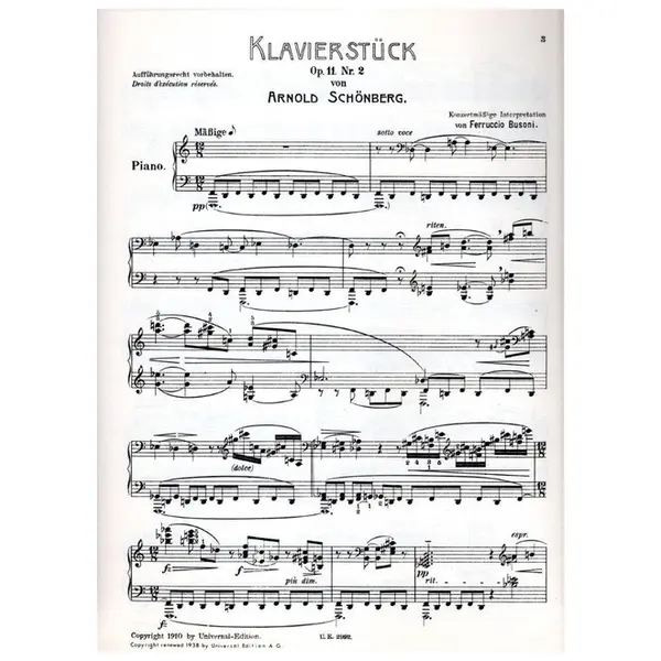 Klavierstuck - Op.11, n. 2