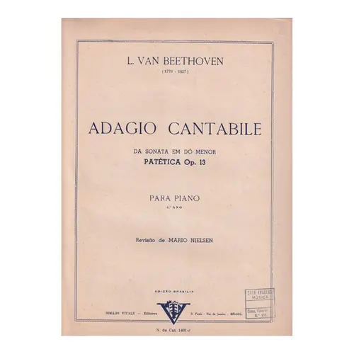 Adagio Cantabile Da Sonata Patetica - Op.13