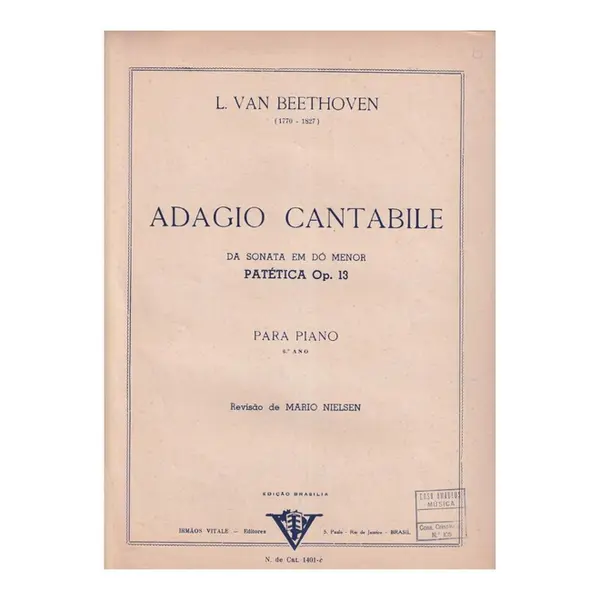 Adagio Cantabile Da Sonata Patetica - Op.13