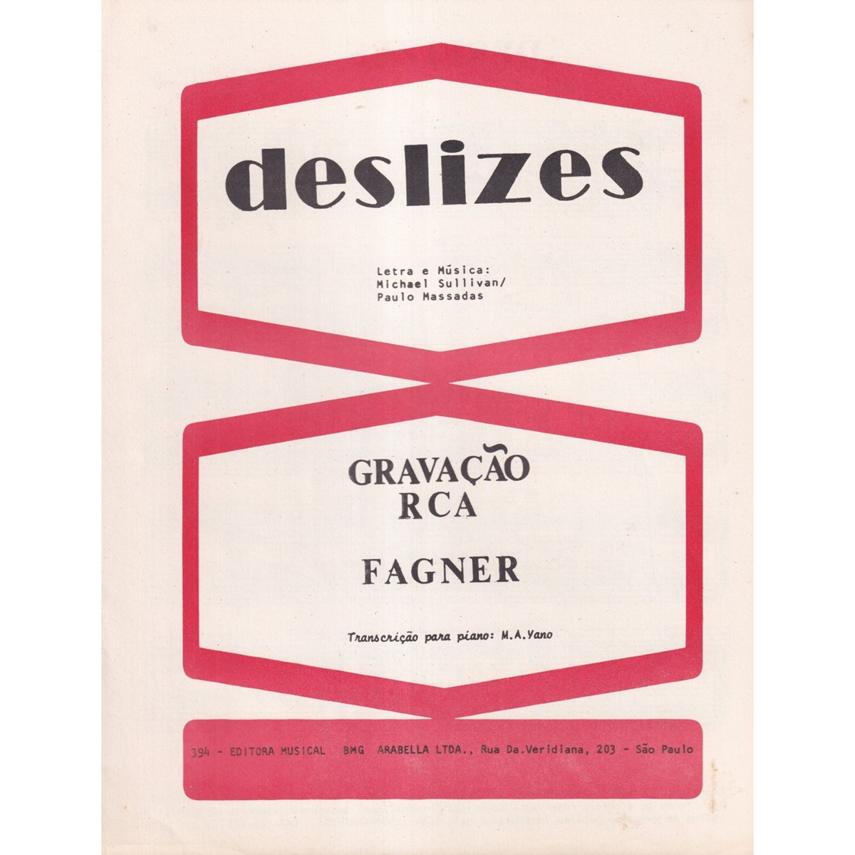 Deslizes - Fagner  Partituras Digitais