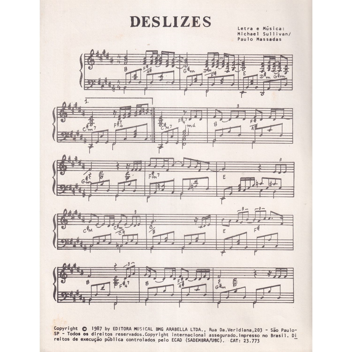 Deslizes (1987) - Fagner 