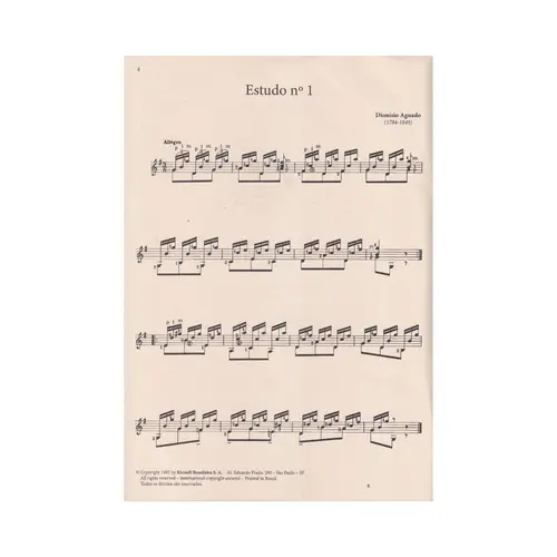 Estudos Para 2.Ano De Violão - Exemplar Antigo