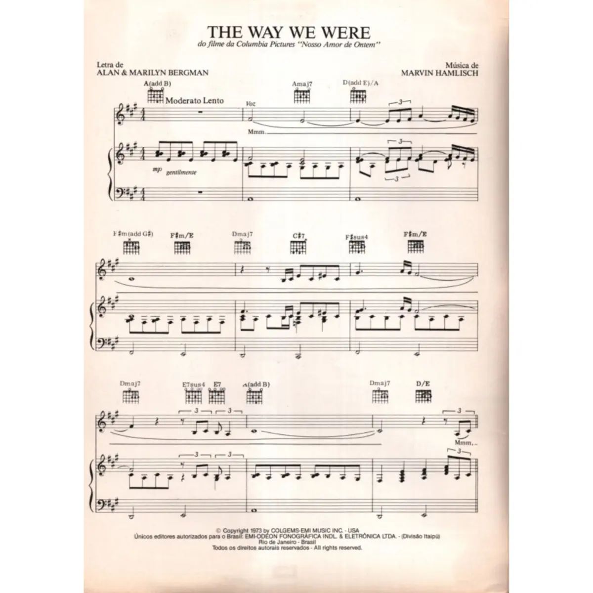 The Way We Were  - Exemplar Antigo