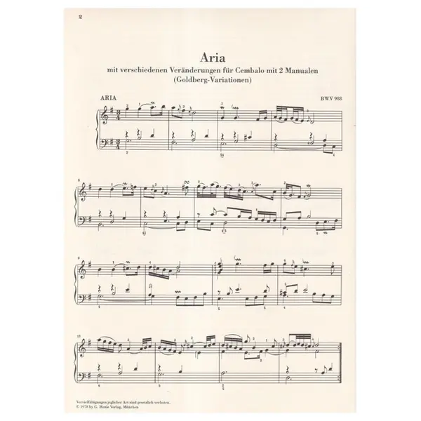 Goldberg Variations BWV 988