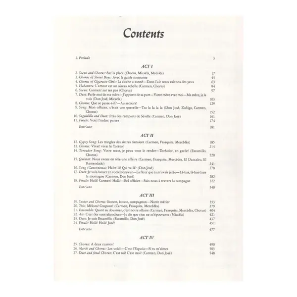 Carmen - Full Score