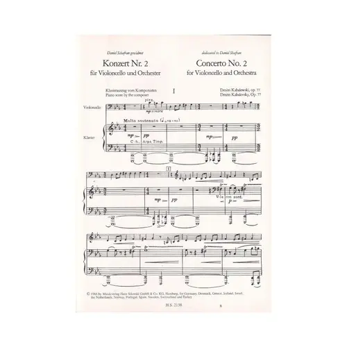 Konzert N.2 Fur Violoncello - Op.77