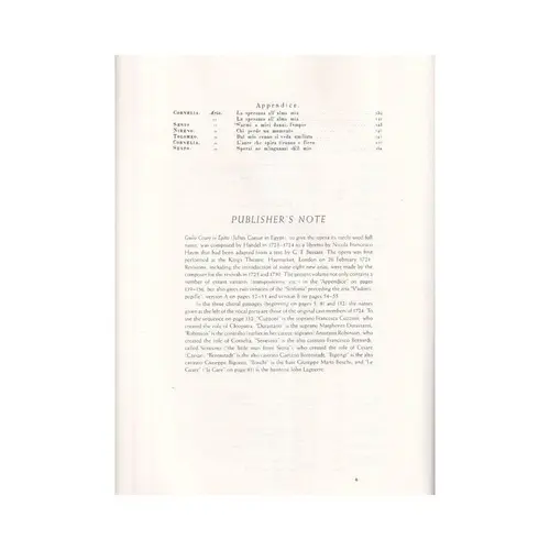 Giulio Cesare - Opera Completa   (partitura regente)