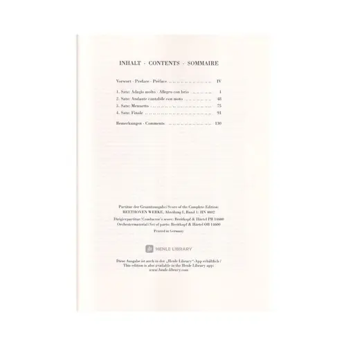 Symphonie N.1 C Dur - Op.21 - Studien Edition
