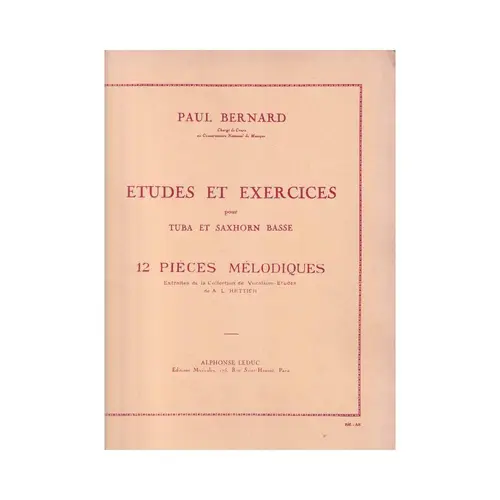 Etudes Et Exercices - 12 Pieces Melodiques