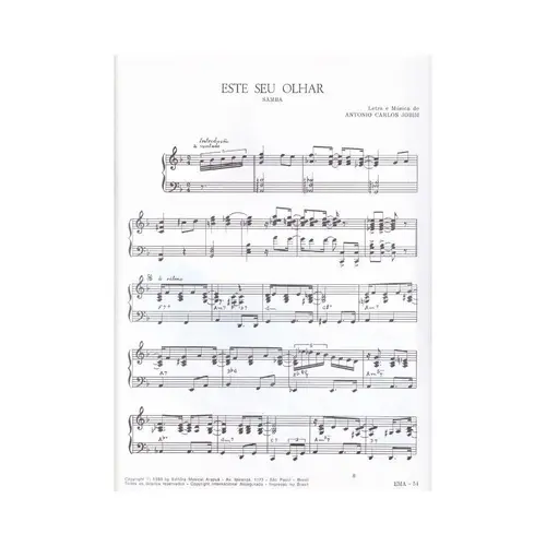 Este Seu Olhar -Piano