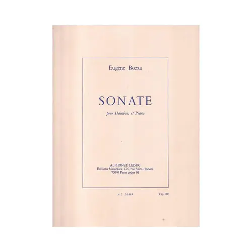 Sonate Pour Hautbois Et Piano