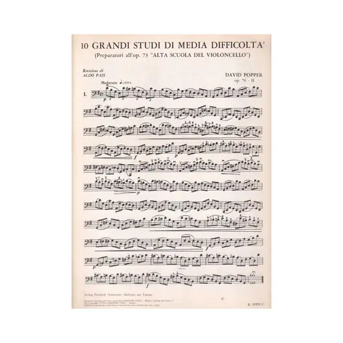 10 Grand Studi Op.76 Di Media Difficoltá Per Violoncello Op.76 Vol.2