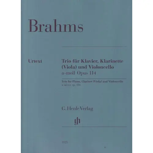Trio For Piano, Clarinet (Or Viola) And Violoncello In A Minor Op.114 - Urtext