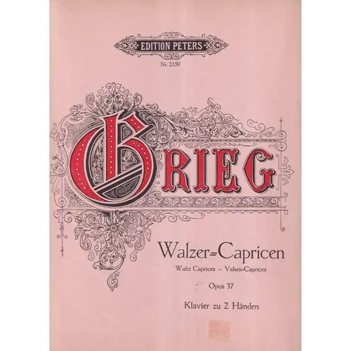 Walzer-Capricen - Op.37 - Edição Antiga