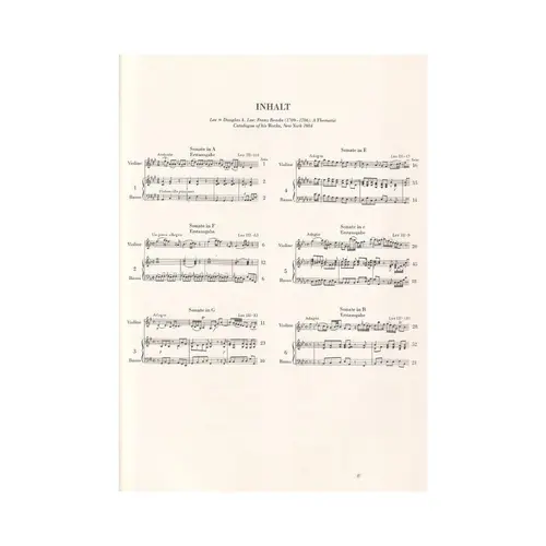 Sechs Sonaten - Violine