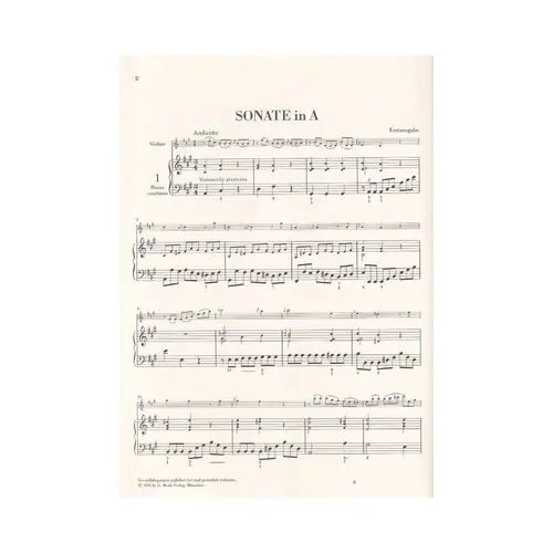 Sechs Sonaten - Violine