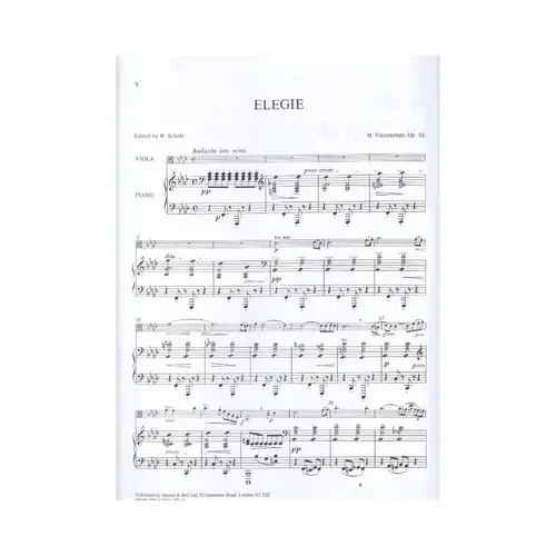 Elegie For Viola And Piano