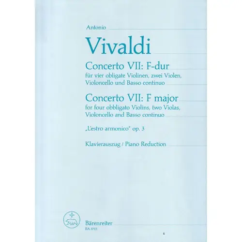 Concerto Vii : F Major - Piano Reduction