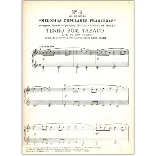 Tenho Bom Tabaco - Canção Francesa