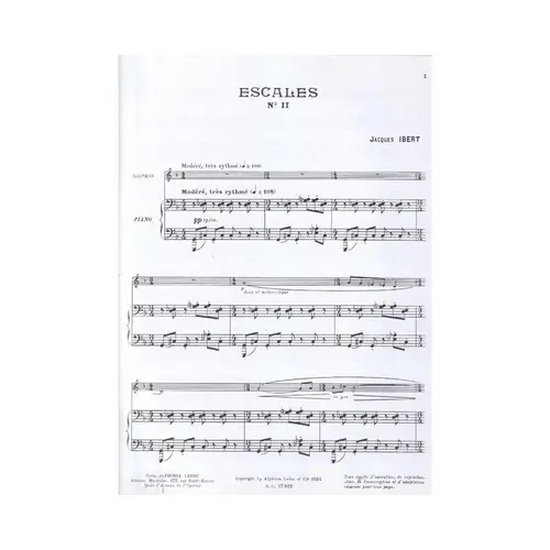 Escales Pour Hautbois Et Piano - N.2 - Tunis Nefta