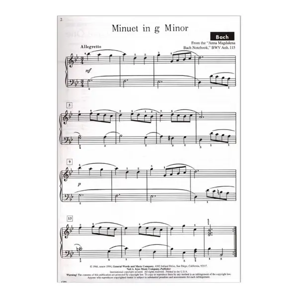 Piano Literature - Vol.1