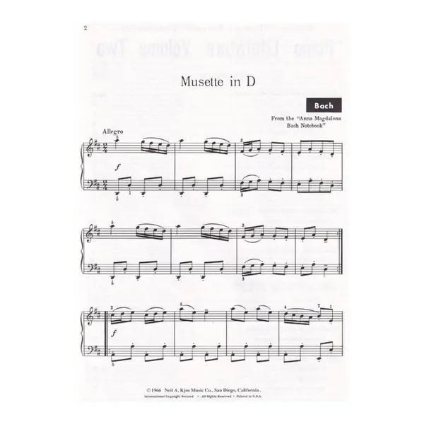 Piano Literature - Vol.2