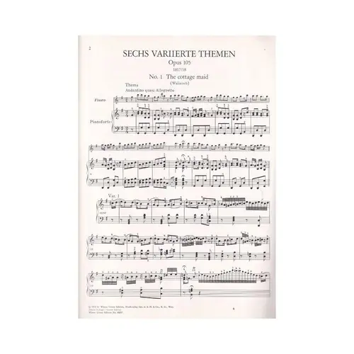 Variationen Uber Volksweisen - Op.105/107
