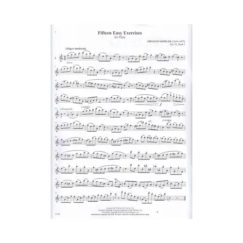 35 Exercises For Flute - Op.33 Vol.1