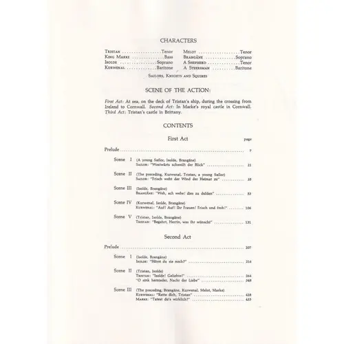 Tristan und Isolde in full score