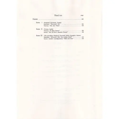 Tristan und Isolde in full score