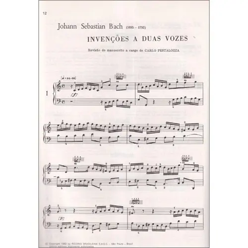 Invenções e sinfonias - Invenções a duas e três vozes  (Urtext) h