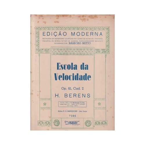 Escola Da Velocidade - Op.61 Vol.2 - edição antiga