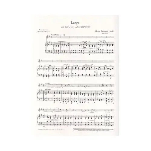 Largo Aus Der Oper Xerxes  - Violino