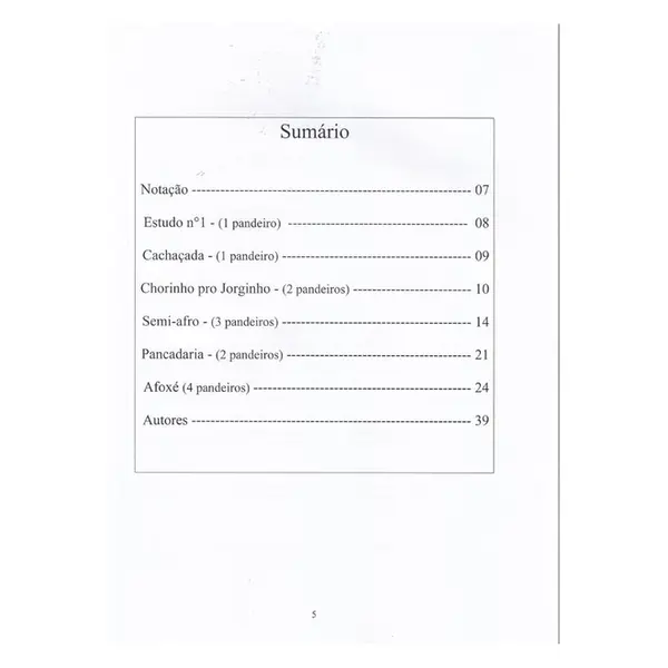 Estudos e Peças para Pandeiro Brasileiro
