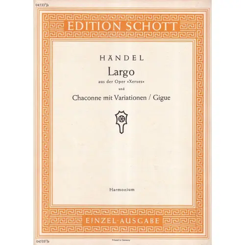 Largo Aus Der Oper Xerxes / Chaconne Mit Var.