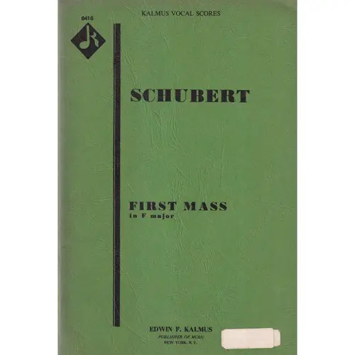 First Mass In F Major - Vocal Score