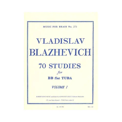 70 Studies For Bb Flat Tuba - Vol.1