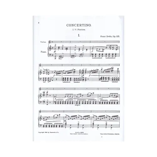Concertino In A Minor For Violin And Piano Op.225