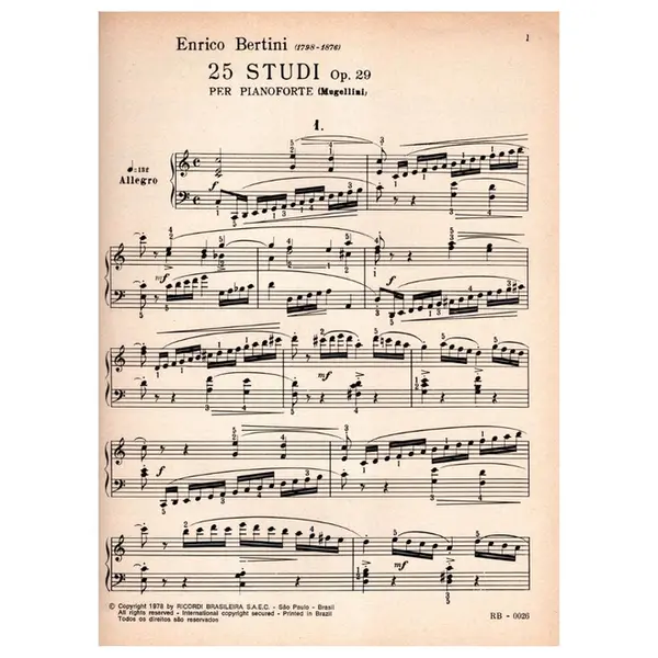 25 Estudos Op.29 Estudos vol. 2  (Mugellini)